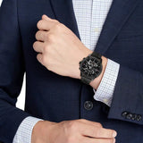 Buy Shop Tommy Hilfiger Henry Chronograph Black Dial Black Steel Strap Watch For Men - 1710478 USA Online