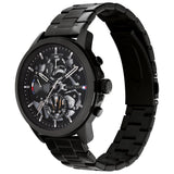 Buy Shop Tommy Hilfiger Henry Chronograph Black Dial Black Steel Strap Watch For Men - 1710478 USA Online