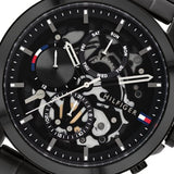 Buy Shop Tommy Hilfiger Henry Chronograph Black Dial Black Steel Strap Watch For Men - 1710478 USA Online