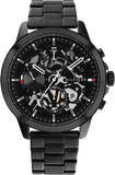 Buy Shop Tommy Hilfiger Henry Chronograph Black Dial Black Steel Strap Watch For Men - 1710478 USA Online