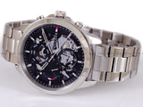 Buy Shop Tommy Hilfiger Henry Chronograph Black Dial Silver Steel Strap Watch For Men - 1710477 USA Online