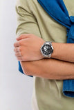 Buy Shop Tommy Hilfiger Henry Chronograph Black Dial Silver Steel Strap Watch For Men - 1710477 USA Online