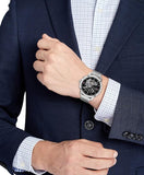 Buy Shop Tommy Hilfiger Henry Chronograph Black Dial Silver Steel Strap Watch For Men - 1710477 USA Online