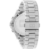 Buy Shop Tommy Hilfiger Henry Chronograph Black Dial Silver Steel Strap Watch For Men - 1710477 USA Online