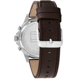 Buy Shop Tommy Hilfiger Henry Chronograph Blue Dial Brown Leather Strap Watch For Men -1710476 USA Online