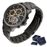 Buy Shop Tommy Hilfiger Henry Chronograph Grey Dial Grey Steel Strap Watch For Men - 1710479 USA Online