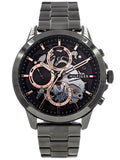 Buy Shop Tommy Hilfiger Henry Chronograph Grey Dial Grey Steel Strap Watch For Men - 1710479 USA Online
