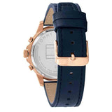 Buy Shop Tommy Hilfiger Henry Chronograph Quartz Blue Dial Blue Leather Strap Watch For Men - 1710475 USA Online
