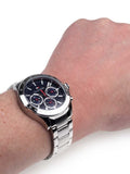 Buy Shop Tommy Hilfiger Hudson Chronograph Quartz Blue Dial Silver Steel Strap Watch For Men - 1791228 USA Online