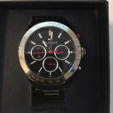 Buy Shop Tommy Hilfiger Hudson Chronograph Quartz Blue Dial Silver Steel Strap Watch For Men - 1791228 USA Online