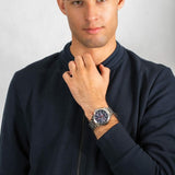 Buy Shop Tommy Hilfiger Hudson Chronograph Quartz Blue Dial Silver Steel Strap Watch For Men - 1791228 USA Online