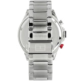 Buy Shop Tommy Hilfiger Hudson Chronograph Quartz Blue Dial Silver Steel Strap Watch For Men - 1791228 USA Online