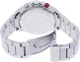 Buy Shop Tommy Hilfiger Hudson Chronograph Quartz Blue Dial Silver Steel Strap Watch For Men - 1791228 USA Online