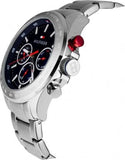 Buy Shop Tommy Hilfiger Hudson Chronograph Quartz Blue Dial Silver Steel Strap Watch For Men - 1791228 USA Online
