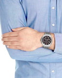 Buy Shop Tommy Hilfiger Hudson Chronograph Quartz Brown Dial Silver Steel Strap Watch For Men - 1791229 USA Online
