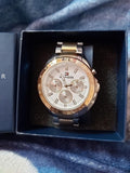 Buy Shop Tommy Hilfiger Hudson Chronograph White Dial Two Tone Steel Strap Watch For Men - 1791226 USA Online