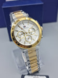 Buy Shop Tommy Hilfiger Hudson Chronograph White Dial Two Tone Steel Strap Watch For Men - 1791226 USA Online