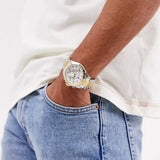 Buy Shop Tommy Hilfiger Hudson Chronograph White Dial Two Tone Steel Strap Watch For Men - 1791226 USA Online