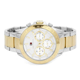 Buy Shop Tommy Hilfiger Hudson Chronograph White Dial Two Tone Steel Strap Watch For Men - 1791226 USA Online