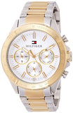 Buy Shop Tommy Hilfiger Hudson Chronograph White Dial Two Tone Steel Strap Watch For Men - 1791226 USA Online