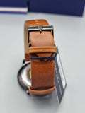 Buy Shop Tommy Hilfiger Hunter Black Dial Brown Leather Strap Watch for Men - 1791604 USA Online