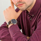 Buy Shop Tommy Hilfiger Hunter Blue Dial Brown Leather Strap Watch for Men - 1791605 USA Online