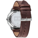 Buy Shop Tommy Hilfiger Hunter Blue Dial Brown Leather Strap Watch for Men - 1791605 USA Online