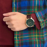Buy Shop Tommy Hilfiger Hunter Green Dial Brown Leather Strap Watch for Men - 1791607 USA Online