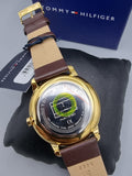 Buy Shop Tommy Hilfiger Hunter Green Dial Brown Leather Strap Watch for Men - 1791607 USA Online