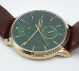 Buy Shop Tommy Hilfiger Hunter Green Dial Brown Leather Strap Watch for Men - 1791607 USA Online