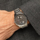 Buy Shop Tommy Hilfiger Hunter Grey Dial Silver Steel Strap Watch for Men - 1791608 USA Online