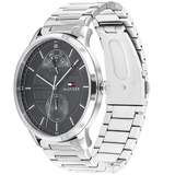 Buy Shop Tommy Hilfiger Hunter Grey Dial Silver Steel Strap Watch for Men - 1791608 USA Online