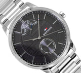 Buy Shop Tommy Hilfiger Hunter Grey Dial Silver Steel Strap Watch for Men - 1791608 USA Online