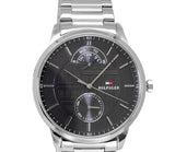 Buy Shop Tommy Hilfiger Hunter Grey Dial Silver Steel Strap Watch for Men - 1791608 USA Online