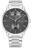 Buy Shop Tommy Hilfiger Hunter Grey Dial Silver Steel Strap Watch for Men - 1791608 USA Online