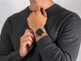 Buy Shop Tommy Hilfiger Hunter Quartz Black Dial Silver Steel Strap Watch for Men - 1791610 USA Online
