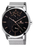 Buy Shop Tommy Hilfiger Hunter Quartz Black Dial Silver Steel Strap Watch for Men - 1791610 USA Online