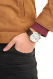 Buy Shop Tommy Hilfiger Hunter White Dial Black Leather Strap Watch for Men - 1791606 USA Online