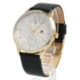 Buy Shop Tommy Hilfiger Hunter White Dial Black Leather Strap Watch for Men - 1791606 USA Online