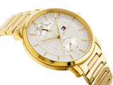 Buy Shop Tommy Hilfiger Hunter White Dial Gold Steel Strap Watch for Men - 1791609 USA Online