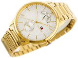 Buy Shop Tommy Hilfiger Hunter White Dial Gold Steel Strap Watch for Men - 1791609 USA Online