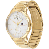 Buy Shop Tommy Hilfiger Hunter White Dial Gold Steel Strap Watch for Men - 1791609 USA Online