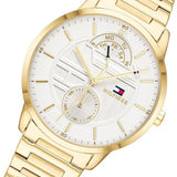 Buy Shop Tommy Hilfiger Hunter White Dial Gold Steel Strap Watch for Men - 1791609 USA Online