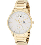 Buy Shop Tommy Hilfiger Hunter White Dial Gold Steel Strap Watch for Men - 1791609 USA Online