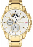 Buy Shop Tommy Hilfiger Iconic Quartz White Dial Gold Steel Strap Watch for Men - 1791538 USA Online