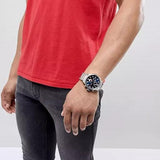Buy Shop Tommy Hilfiger Jackson Chronograph Blue Dial Silver Steel Strap Watch for Men - 1791242 USA Online