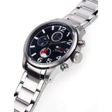 Buy Shop Tommy Hilfiger Jackson Chronograph Blue Dial Silver Steel Strap Watch for Men - 1791242 USA Online