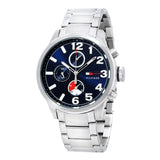 Buy Shop Tommy Hilfiger Jackson Chronograph Blue Dial Silver Steel Strap Watch for Men - 1791242 USA Online