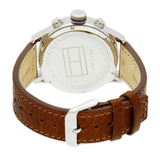 Buy Shop Tommy Hilfiger Jackson Multi-Function Silver Dial Brown Leather Strap Watch for Men - 1791239 USA Online