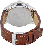 Buy Shop Tommy Hilfiger Jackson Multi-Function Silver Dial Brown Leather Strap Watch for Men - 1791239 USA Online